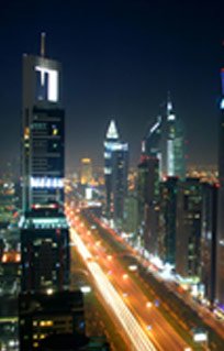 Tourists by the Night – Near Burj Khalifa-Dubai, UAE.