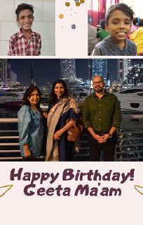 On my birthday – it was a very special gift I received from these fabulous kids….